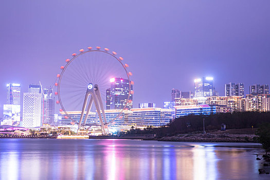 广东省深圳市前海片区夜景