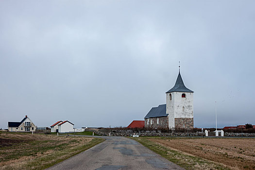 小,丹麦,乡村,大,教堂