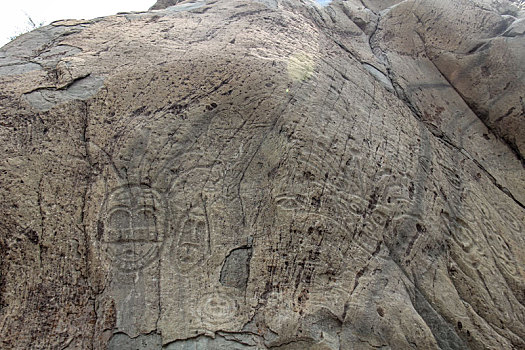 宁夏银川贺兰山岩画,圣像壁