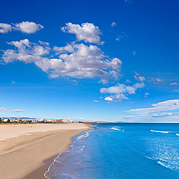海滩,瓦伦西亚,晴天,地中海,西班牙