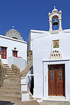 女修道院,蒂诺斯,岛屿,基克拉迪群岛,爱琴海,希腊,欧洲