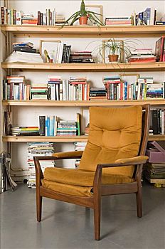 椅子,书架