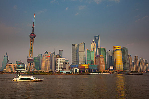 上海,浦东,新,区域,天际线,东方明珠塔,世界金融中心,金茂大厦,中国