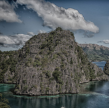 菲律宾,风景,悬崖,漂亮,天堂湾,热带,泻湖