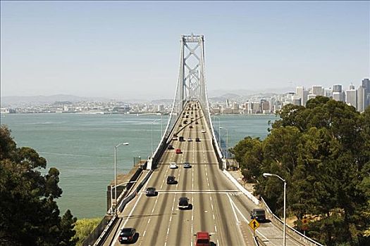 俯拍,桥,金门大桥,旧金山,加利福尼亚,美国