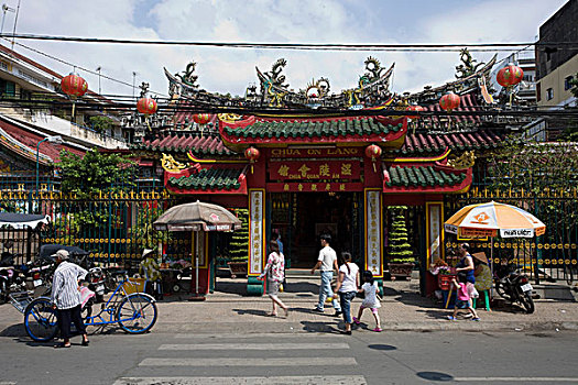庙宇,塔,中国人,区域,西贡,胡志明市,越南,东南亚