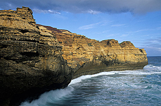 砂岩断崖,海洋,道路,维多利亚,澳大利亚