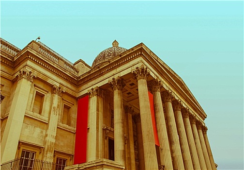 复古,看,国家美术馆,伦敦