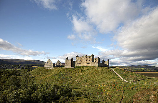 苏格兰,高地,风景,场所,两个,城堡,毁坏