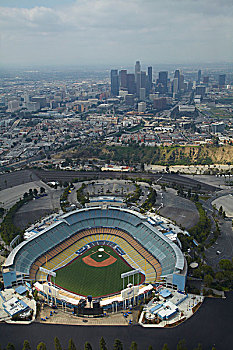 洛杉矶,体育场,家,棒球队,航拍