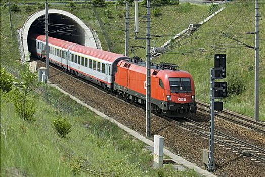 奥地利,联邦,铁路,客运列车,西部,铁路线,下奥地利州,欧洲