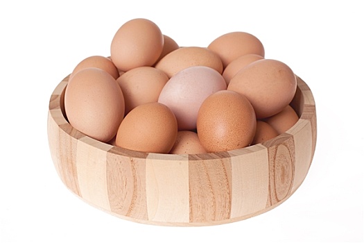 蛋,木碗