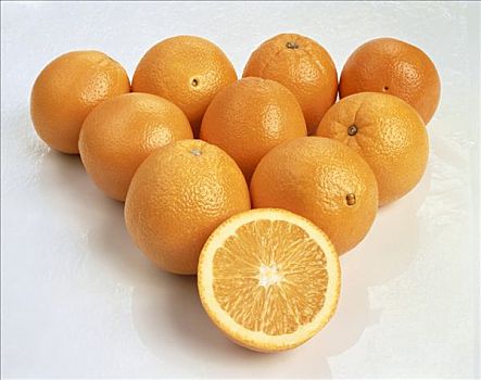 一个,橘子,一半