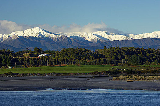 河,南阿尔卑斯山,西海岸,南岛,新西兰