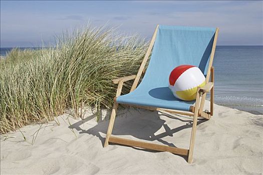 蝴蝶,椅子,海滩,日德兰半岛,丹麦