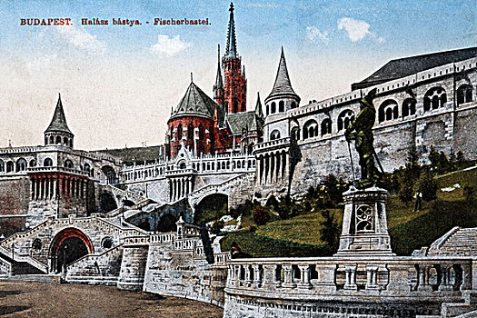 棱堡,布达佩斯,匈牙利,历史,明信片