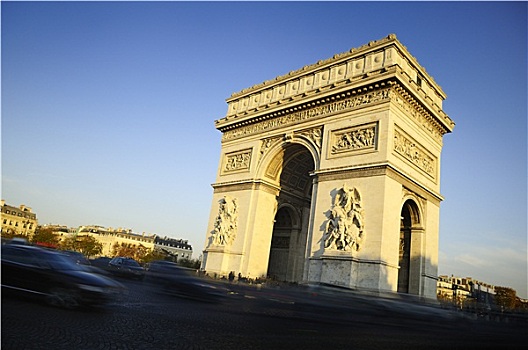 凯旋门,白天,巴黎,法国