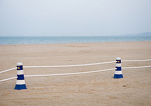 海滩风景,栏杆,运动