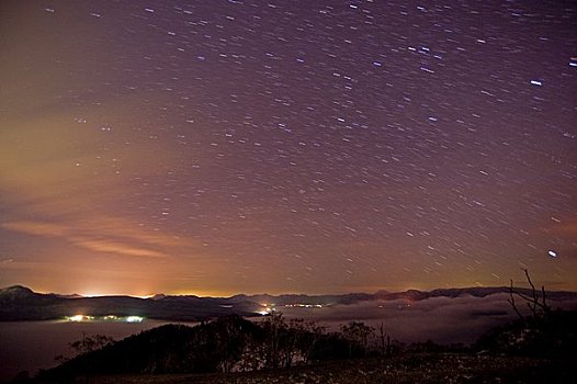 湖,星空