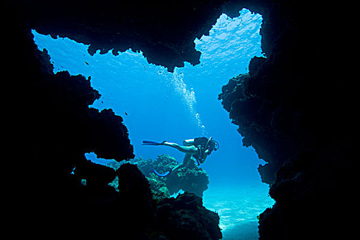 開曼群島,大開曼島,美女,深潛,加勒比海