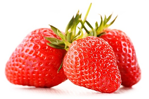 新鲜,有机,草莓,隔绝,白色背景,背景