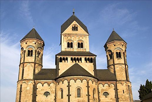 罗马式,教堂,玛丽亚,莱茵兰普法尔茨州,德国