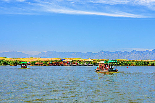 宁夏回族自治区,沙湖景观