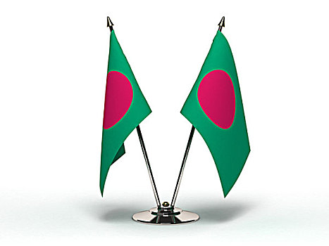 微型,旗帜,孟加拉,隔绝