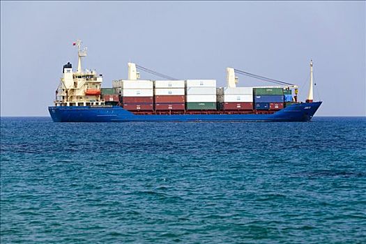 集装箱船,海岸,利马索,塞浦路斯,塞浦路斯南部,欧洲