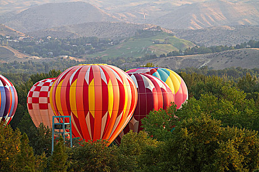 热气球,就绪,飞行,公园,爱达荷,美国