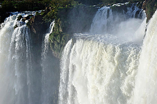 瀑布,喉咙,伊瓜苏,伊瓜苏瀑布,世界遗产,边界,巴西,阿根廷,风景,南美