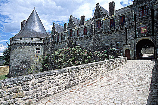 法国,布列塔尼半岛,莫尔比昂省,城堡