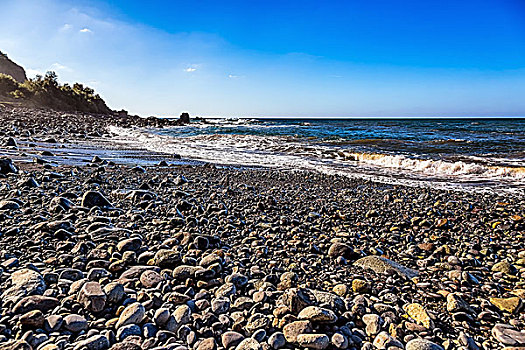 野外,石头,海滩,海岸