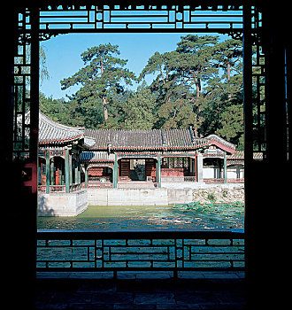 花园,和谐,夏天,宫殿,北京
