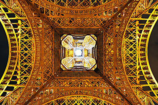 巴黎,法国,五月,埃菲尔铁塔,夜晚,特写,纪念建筑,世界,游人