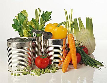 蔬菜,罐