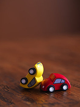 微型,木制玩具,汽车,意外