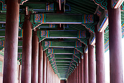 仰视,柱子,塔,天花板,韩国,首尔