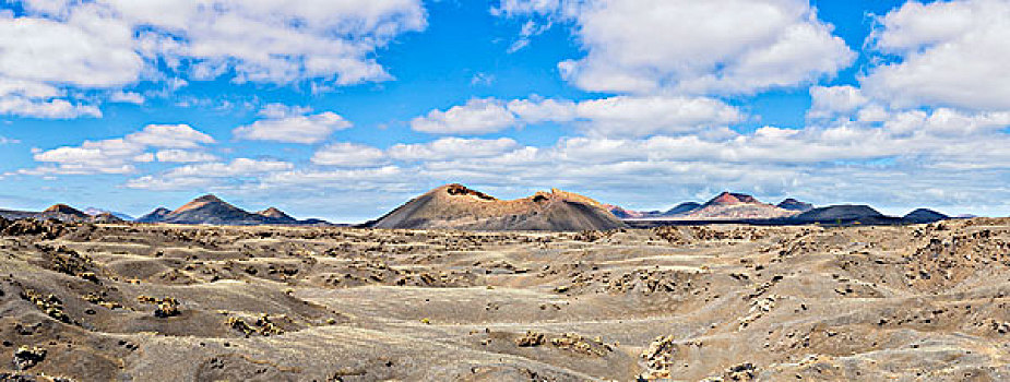 火山地貌,蒙大拿,蒂玛法雅国家公园,兰索罗特岛,加纳利群岛,西班牙