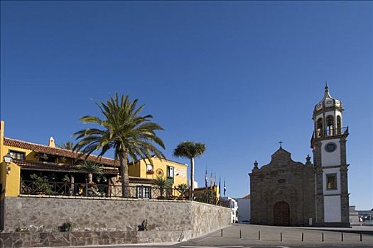酒店,乡村,教堂,西番莲,西班牙