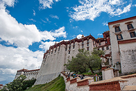 西藏拉萨布达拉宫建筑外景