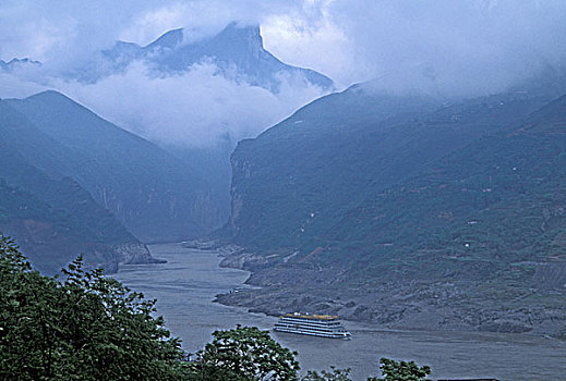 亚洲,中国,长江,三峡,风景,入口,峡谷