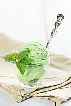 绿茶,冰淇淋,杯子