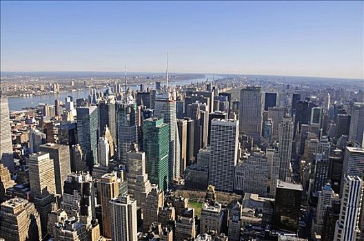 时代广场,市中心,帝国大厦,看,曼哈顿,纽约,美国
