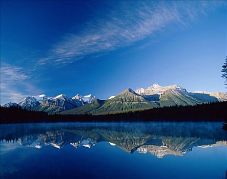 班芙国家公园,赫伯特湖,班芙,落基山脉,艾伯塔省,加拿大