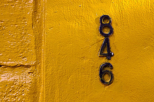 老,黑色,数字,黄色,墙,中心,布宜诺斯艾利斯,阿根廷