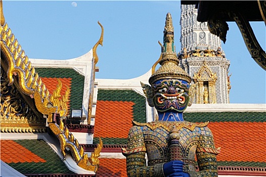 监护,雕塑,皇家,玉佛寺,曼谷,泰国