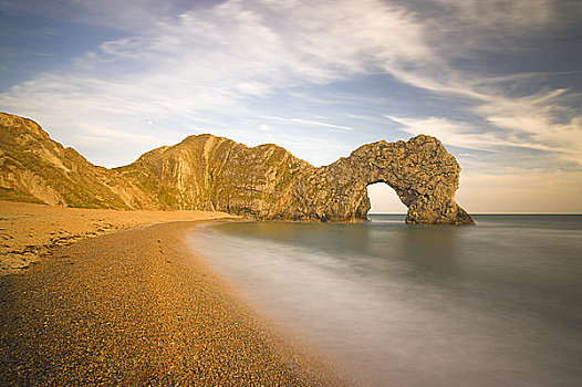 英格兰,杜德尔门,阳光,自然,石灰石,拱形,侏罗纪海岸