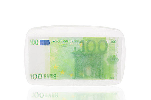 100欧元,冰冻,冰