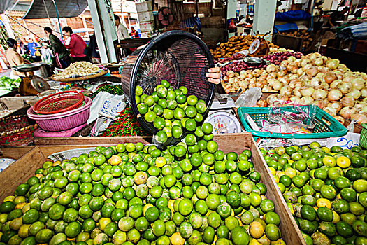 泰国,清迈,市场,柠檬